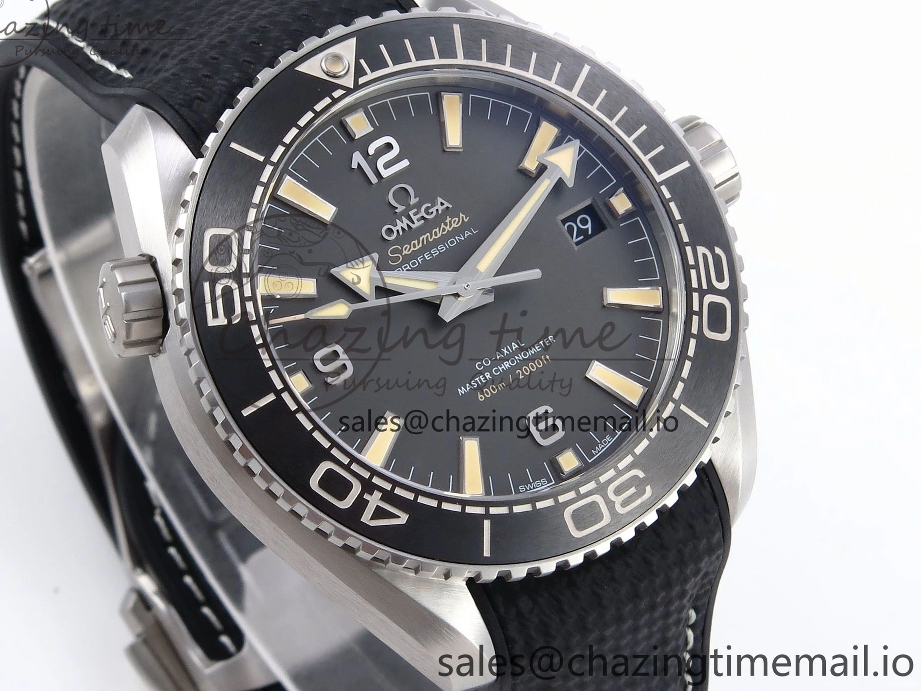 0307 AllSeason Planet Ocean 43.5mm SS VSF 1:1 Best Edition Gray Bezel Gray Dial on Black Rubber Strap A8900 Super Clone 7712